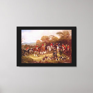 The Bury Hunt', J. Maiden_Engravings Canvas Print