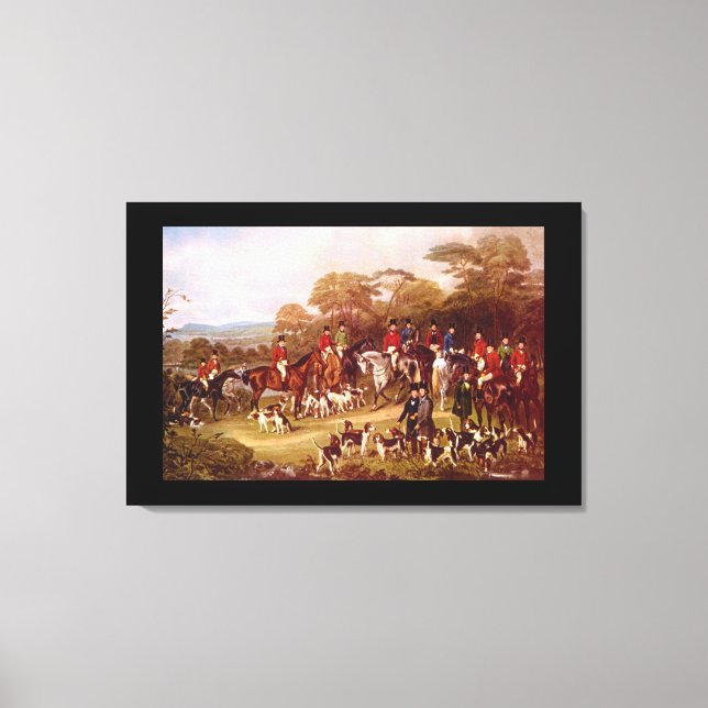 The Bury Hunt', J. Maiden_Engravings Canvas Print (Front)
