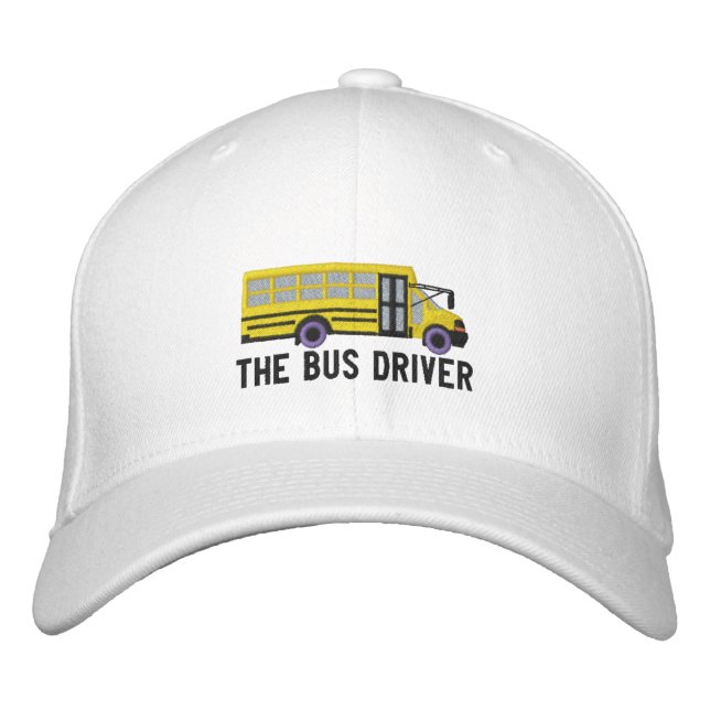 The Bus Driver Custom School Mini Bus Embroidery Embroidered Hat (Front)