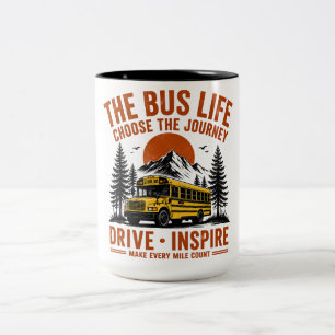 The Bus Life Retro Mountain Coffee Mug - Choose Th