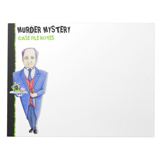 The Butler Murder Mystery Large Notepad (Front)