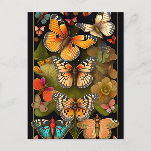 The Butterflies | Modern Haeckel  Postcard (Front)