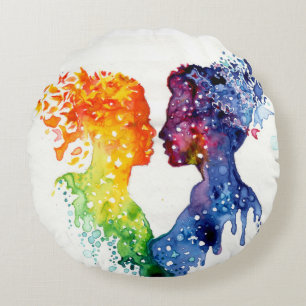 The butterflies of love round cushion