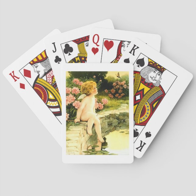 THE BUTTERFLY Bessie Pease Gutmann Art  Playing Cards (Back)