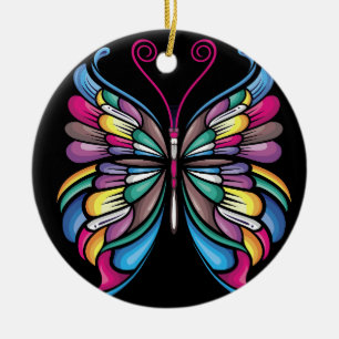 the butterfly design ceramic tree decoration