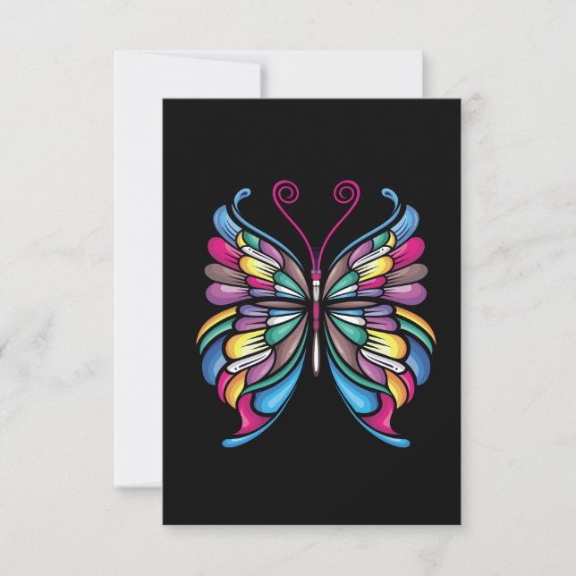 the butterfly design invitation (Front)