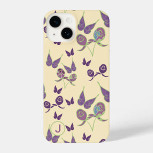 The Butterfly Joy in Cream iPhone 14 Case Monogram