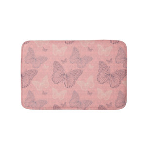 The Butterfly Pink Bath Mat