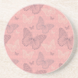 The Butterfly Pink Coaster