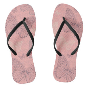 The Butterfly Pink Flip Flops
