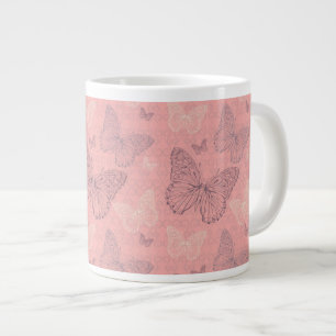 The Butterfly Pink Large Coffee Mug