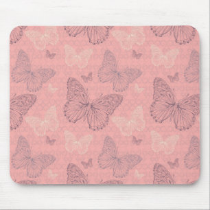 The Butterfly Pink Mouse Mat