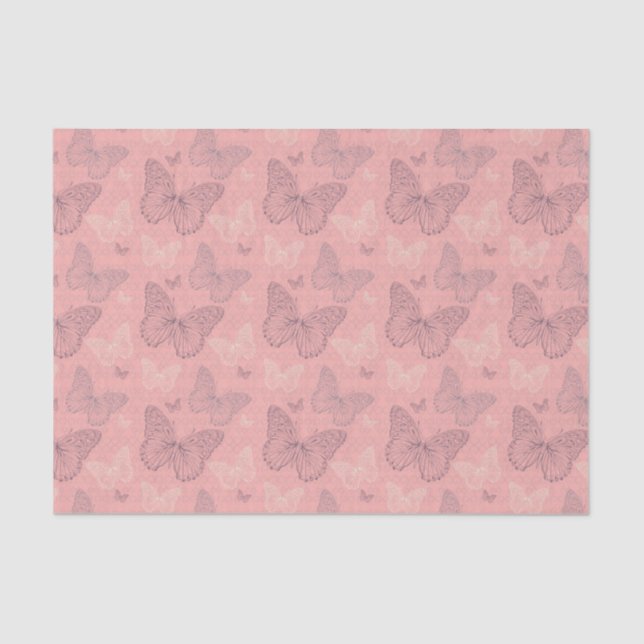 The Butterfly Pink Tissue Paper (Front)