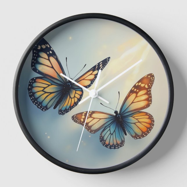 The butterfly Wall Clock (Front)