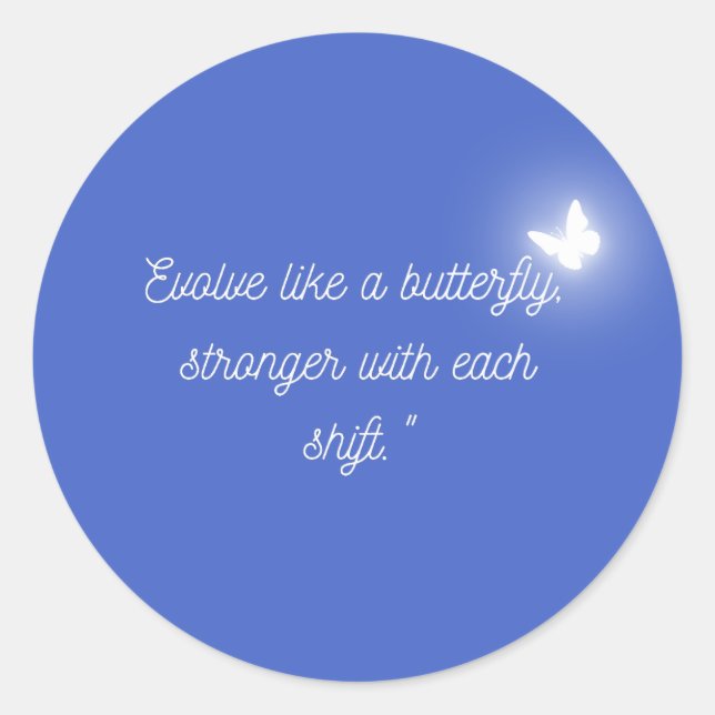The Butterfly's Evolution Classic Round Sticker (Front)