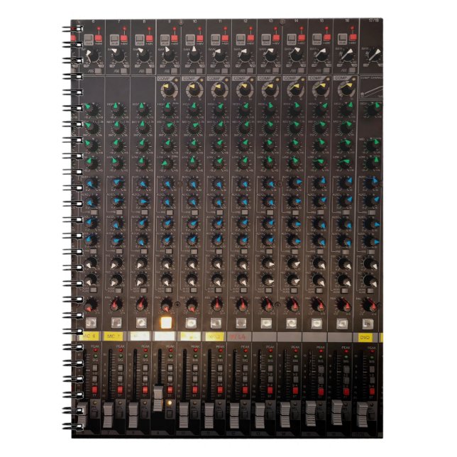 The button on the audio mixer notebook (Front)