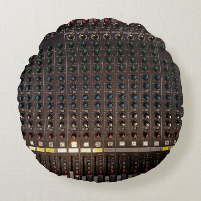 The button on the audio mixer round cushion (Front)
