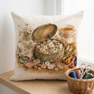 The Button Tin Cushion