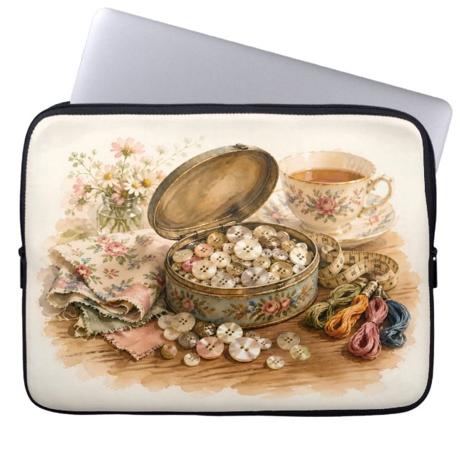 The Button Tin Electronics Bag (Front)