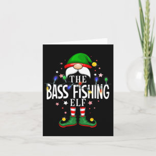 The Byb Fishing Elf Christmas Family Pajama Party Card