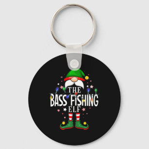 The Byb Fishing Elf Christmas Family Pajama Party Key Ring