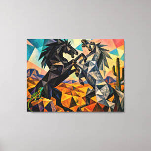 The Bystanders – The Lizard and The Cactus Canvas Print