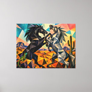 The Bystanders – The Lizard and The Cactus Canvas Print