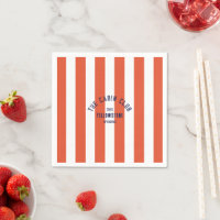 The Cabin Club Custom Crest Red Park Stripe