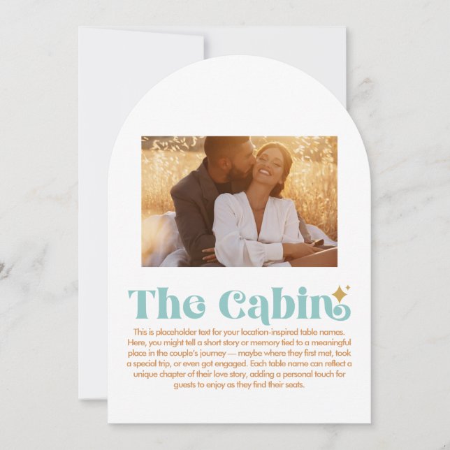 The Cabin Table Number (Front)