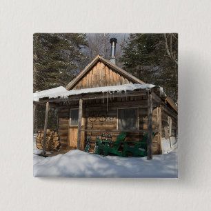The cabins at the AMC's Little Lyford Pond 15 Cm Square Badge
