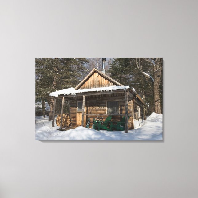 The cabins at the AMC's Little Lyford Pond Canvas Print (Front)