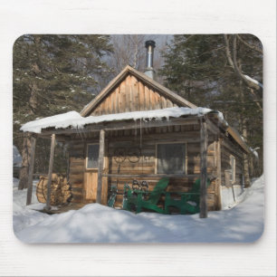 The cabins at the AMC's Little Lyford Pond Mouse Mat
