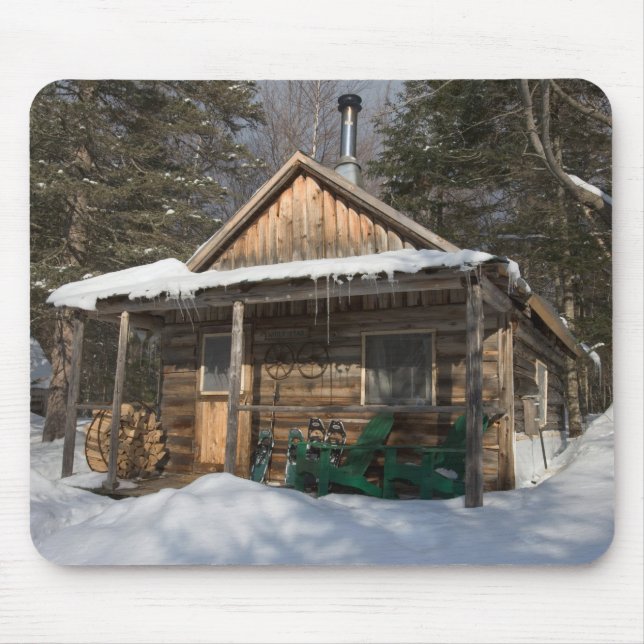 The cabins at the AMC's Little Lyford Pond Mouse Mat (Front)