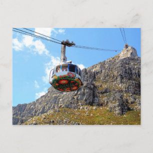 The Cable Car going up Table Mountain in Cape Town Postcard