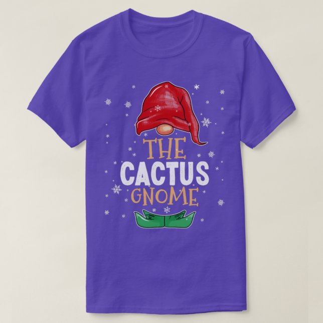 The cactus Gnome Family Matching Christmas Outfit  T-Shirt (Design Front)
