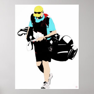 The Caddie - Original Golf Art Print
