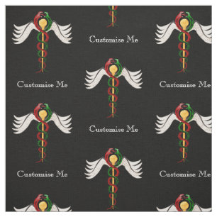 The Caduceus (Full Colour) Fabric