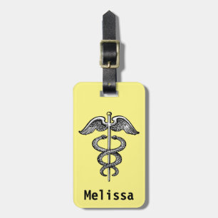 The Caduceus Luggage Tag
