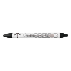 The Caduceus (Subdued) Black Ink Pen