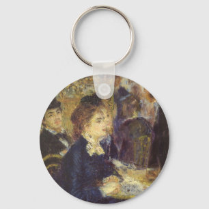 The Cafe by Pierre Renoir, Vintage Impressionism Key Ring
