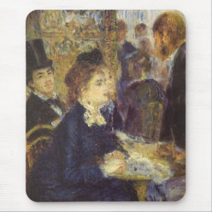 The Cafe by Pierre Renoir, Vintage Impressionism Mouse Mat