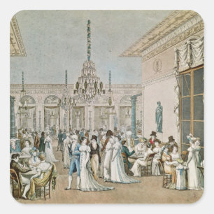 The Cafe Frascati in 1807 Square Sticker