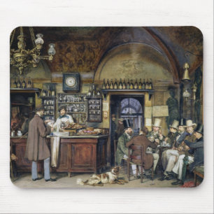 The Cafe in Rome, 1856 Mouse Mat