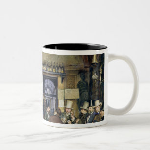 The Cafe in Rome, 1856 Two-Tone Coffee Mug