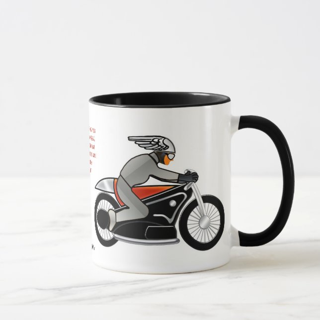 The Cafe Racer (Personalised Ceramic Mug) Mug (Right)