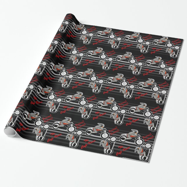 The Café Racer Wrapping Paper (Unrolled)