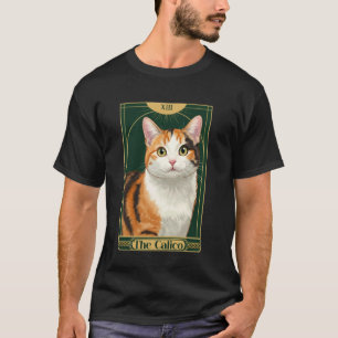 The Calico Cat Tarot Card Illustration T-Shirt