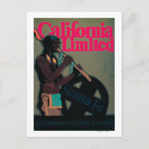 The California Limited Train Travel Poster Postcard