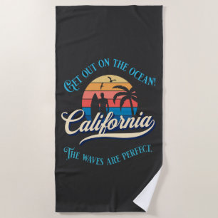 The California Waves Beach Towel