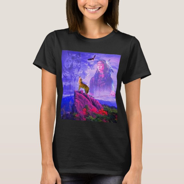 The Call Of The Great Wolf Spirit T-Shirt (Front)